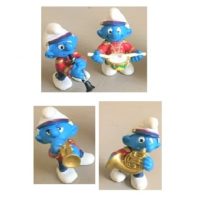 4 schtroumpfs musicien fanfare 2001 Peyo Schleich