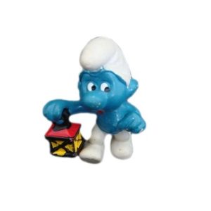 schtroumpf avec lanterne 1977 PEYO Made in Portugal