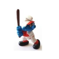 schtroumpf avec batte baseball 1981 Peyo Schleich Made in Portugal