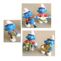 5 schtroumpfs musicien fanfare 2001 Peyo Schleich