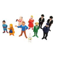 Tintin petites figurines Lot de 10 vintage très rare de 1973 Belvision ESSO