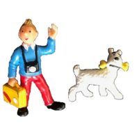Figurines Tintin et Milou vintage Bully PIB