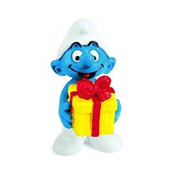 schtroumpf farceur avec cadeau 2004 Peyo Schleich Made in Germany