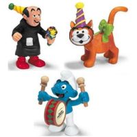 schtroumpfs font la fête 2007 lot de 3 Peyo Schleich.