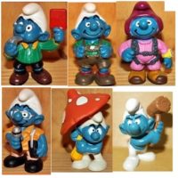 6 schtroumpfs lot Peyo Schleich.