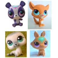 4 Pet Shop figurines (LPS) Hasbro.