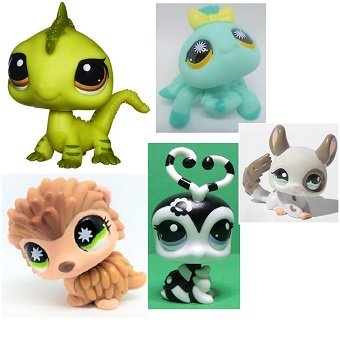 5 Pet Shop rare collector (LPS) Hasbro