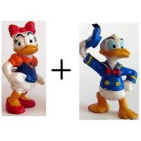 Donald et Daisy 2 figurines Disney peint a la Mains