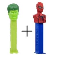 PEZ Hulk + Spiderman