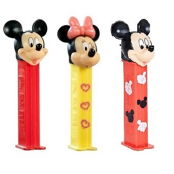 3 PEZ Disney Mickey et Minnie