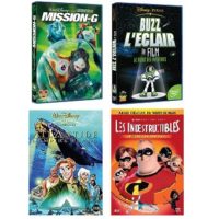 4 DVD Disney Atlantide + Mission-G + Buzz L'Eclair + Les Indestructibles