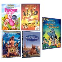 Lot 5 DVD Disney Le Livre de la Jungle 2+Les aventures de Porcinet+Frère des ours+La ferme se rebelle+Ratatouille