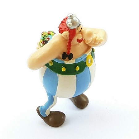 Obélix Bouquet de fleur dans le dos figurine Astérix et Obélix PLASTOY 2002
