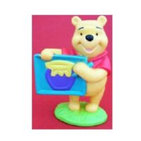 Winnie L'ourson avec tableau Figurine sur socle vert de 1999 Disney