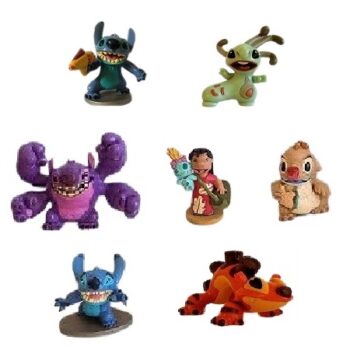 Lilo et Stitch 7 figurines Disney d'occasion.