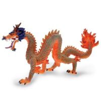 Le Dragon Chinois orange et bleu figurine Plastoy.