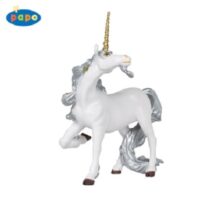 Licorne argentée figurine papo.