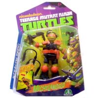 Michelangelo zip line action Tortues Ninja Playmates toys 2014 Neuve.