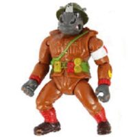 Rocksteady tenue militaire Tortues Ninja figurine Playmates toys 1992.