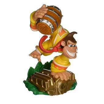 Turbo Charge Donkey Kong (Amiibo) + Barrel Blaster Skylanders Superchargers.