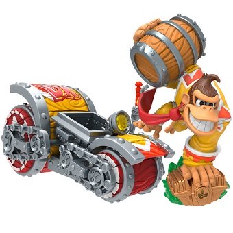 Turbo Charge Donkey Kong (Amiibo) + Barrel Blaster Skylanders Superchargers.