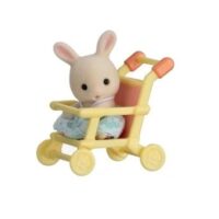 Figurine Bébé Lapin + Poussette Sylvanian Families