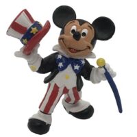 PATRIOTIC MICKEY MOUSE Fig Bully vintage rare 1989 FIGURINE DISNEY FABRIQUÉE PAR BULLY WEST GERMANY