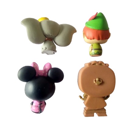 4 Mini POP Disney Minnie+Dumbo+Peter Pan+Big Ben (Horloge la Belle et la Bête).