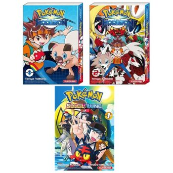 Mangas Pokémon HORIZON 1 et 2 + Pokémon Soleil et Lune T1