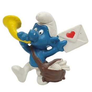 Schtroumpf Facteur lettre avec cœur 1978 Peyo Schleich W.Berrie.CO.