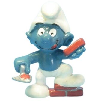 Schtroumpf Maçon 1981 Peyo Schleich W.Berrie.CO Hong Kong.