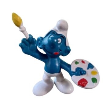 Schtroumpf Peintre 1980 Peyo Schleich W.Germany.