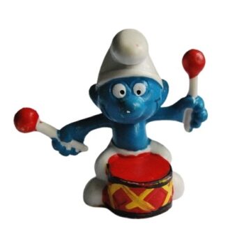 Schtroumpf Tambour schleich 1966 PEYO Portugal.