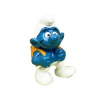 Schtroumpf avec cartable orange Peyo Schleich W.Germany