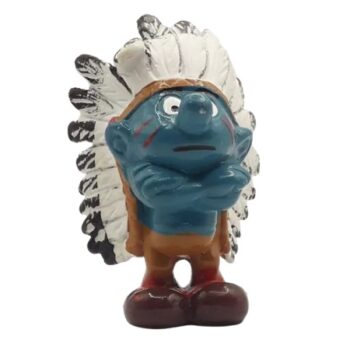 Schtroumpf chef indien 1981 Peyo Schleich W.Berrie.CO. Hong Kong.