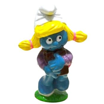 Schtroumpfette écolière avec livre 1983 PEYO Schleich W.Berrie.CO.