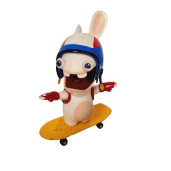 Lapin Crétin en skate figurine Ubisoft 2012