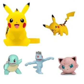 Lot de 5 figurines Pokémon (Pikachu lumineux 2018 + 4 figurines 2021) – Très bon état