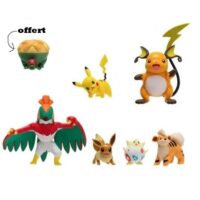 Lot 6 Figurines Pokémon Collection Occasion Pikachu, Raichu, Evoli...
