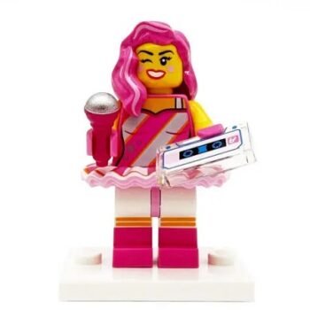 Candy Rapper LEGO Movie 2 71023 Figurine Pop Girl avec Micro Rose et Cassette.