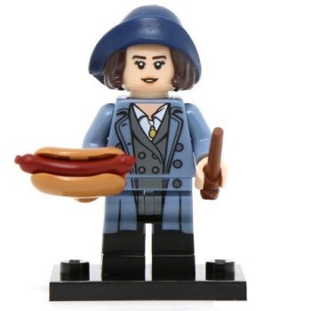 Tina Goldstein Minifigure LEGO Harry Potter 71022 Figurine Collector avec Hot-Dog et Socle