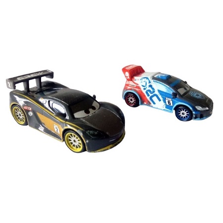 Lewis Hamilton (2) + Raoul ÇaRoule (6) Mattel Disney Pixar Cars World Grand Prix.