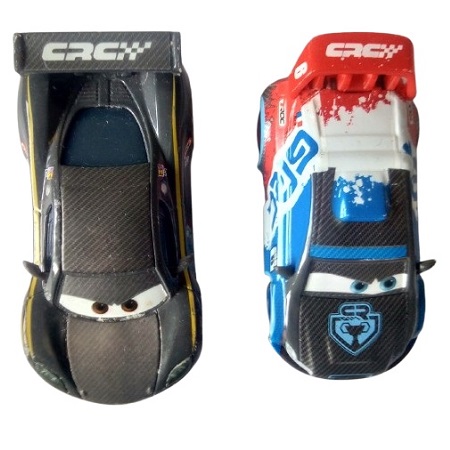 Lewis Hamilton (2) + Raoul ÇaRoule (6) Mattel Disney Pixar Cars World Grand Prix.