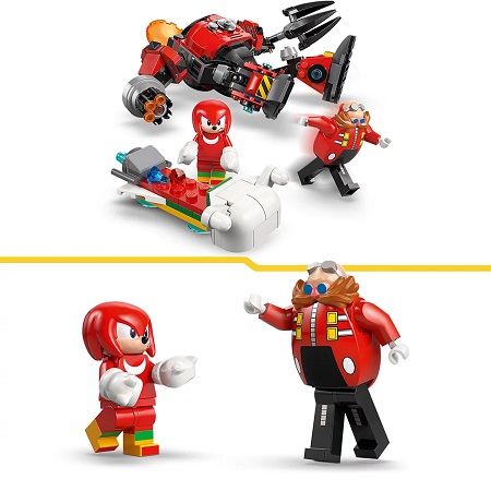 LEGO Sonic 77005 the Hedgehog Knuckles contre l’Egg Crusher de Dr. Eggman